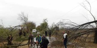 Полицаи и граждани разчистиха пътя до с. Илия Блъсково